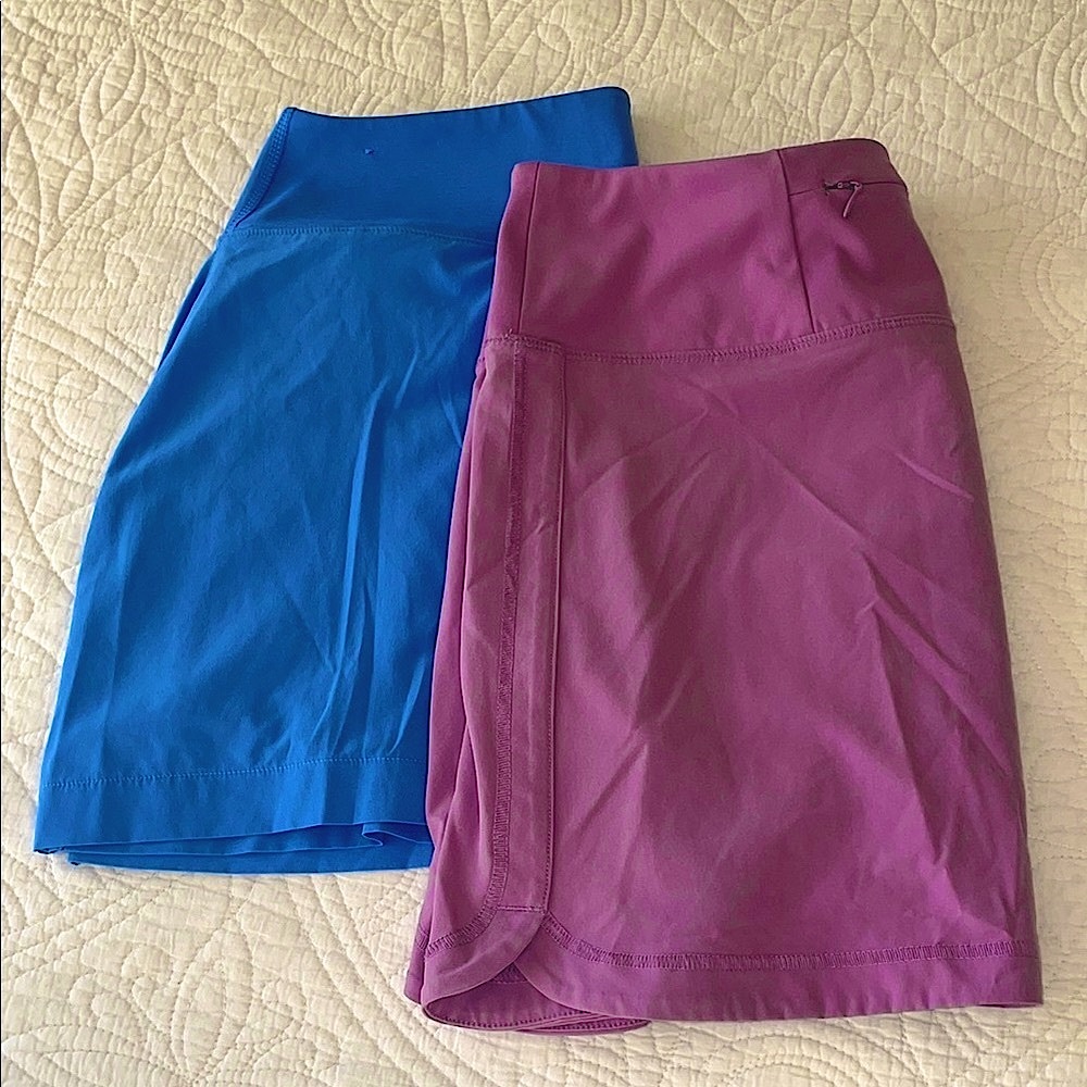 Women's Blue and Purple Skirt Set